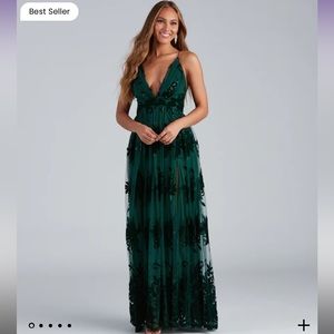 Windsor Formal flocked velvet dress